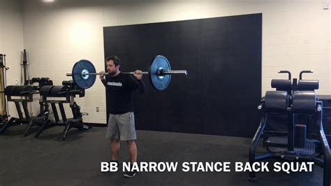 Bb Narrow Stance Back Squat Youtube