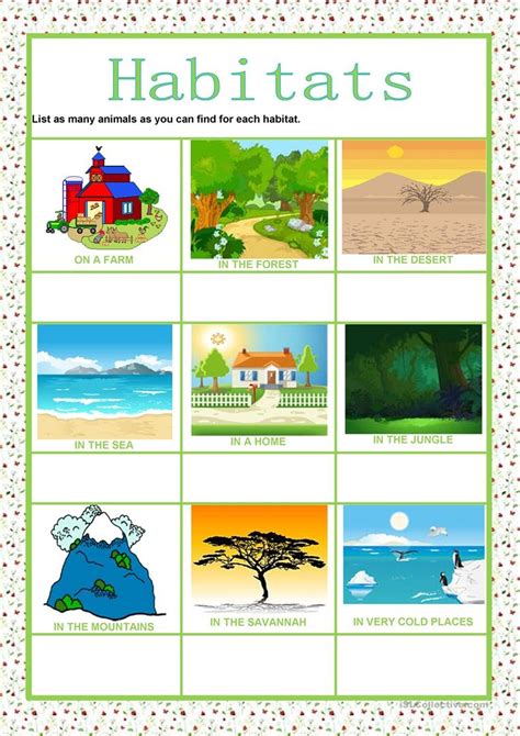 Free Printable Matching Animals To Their Home Worksheet 7 Pre