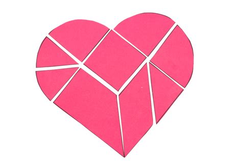 Heart Tangram Challenge Pink Stripey Socks