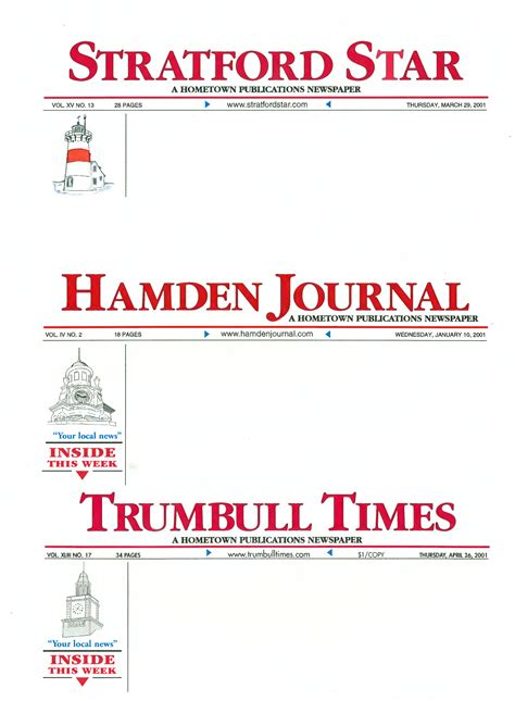 Masthead Design Of Hometown Weekly Newspapers By Douglas Smith At