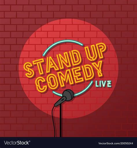 Stand Up Comedy Open Mic Vector Image On Vectorstock Stand Up Comedy Comedy Vector Art