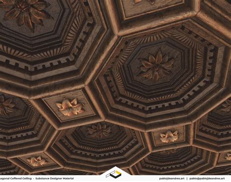 Octagonal Coffered Ceiling Substance Designer Material By Pablo J De