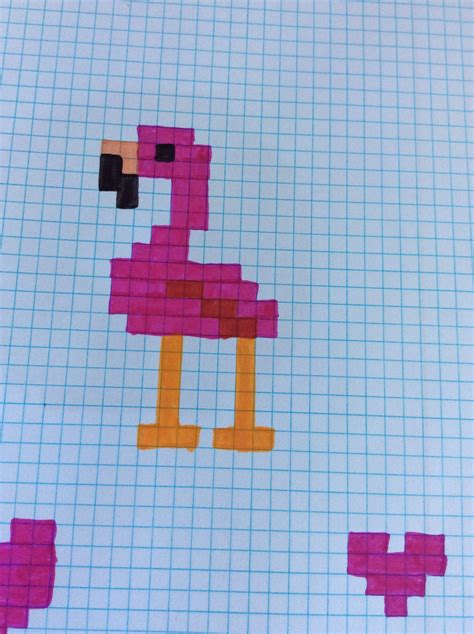 En las niñas además da mucho juego ya que pueden llevarlo suelto, con trencitas, con moños, con accesorios. Pixel-art flamingo | Dibujos en cuadricula, Dibujos pixelados, Dibujos