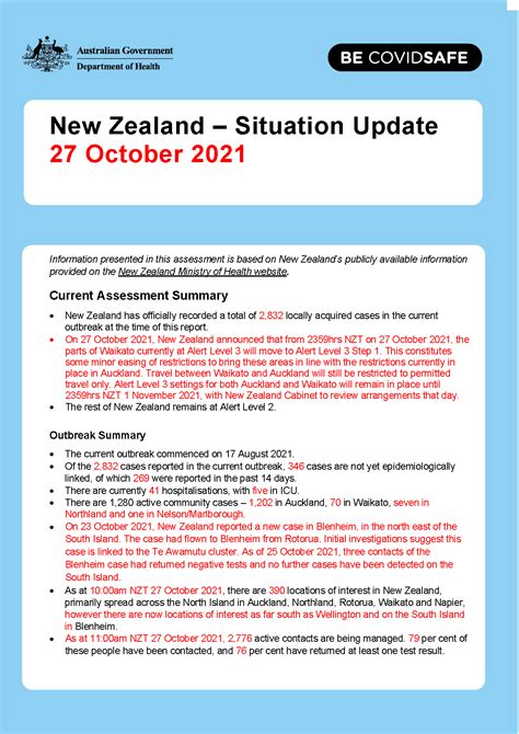 Coronavirus Covid New Zealand Situation Update As At
