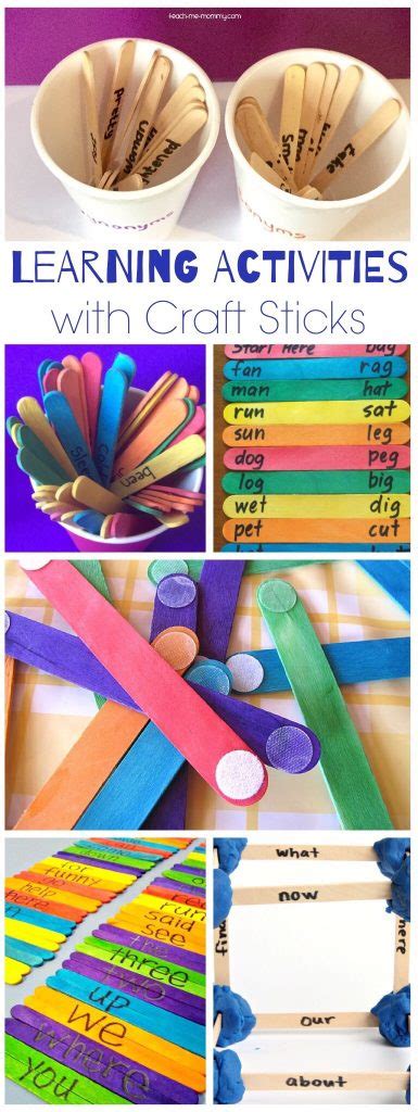 Learning Activities Using Craft Sticks Teach Me Mommy