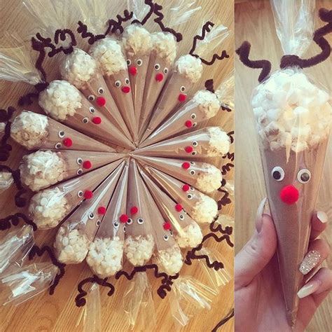 How Cute Are These Rudolph Hot Chocolate Cones 😍 ️ Filled