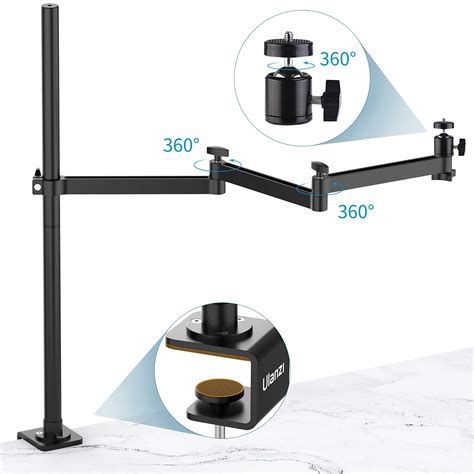 Ulanzi Camera Desk Mount Stand With Flexible Arm Overhead Camera Mount