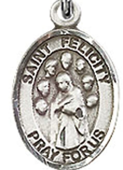 St Felicity 50 Oval Sterling Silver Side Medal Sisters Of Carmel