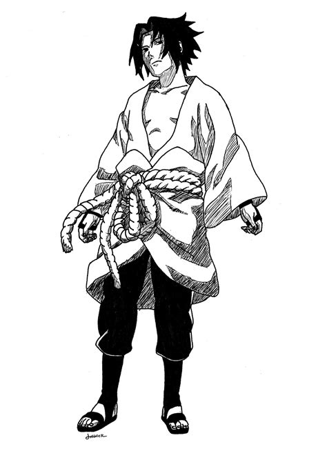 Uchiha Sasuke // Ink Draw | Ink drawing, Sasuke uchiha, Uchiha