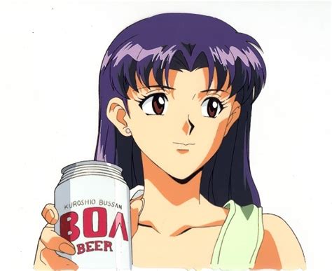 Neon Genesis Evangelion Misato Katsuragi W Beer Japanese Anime