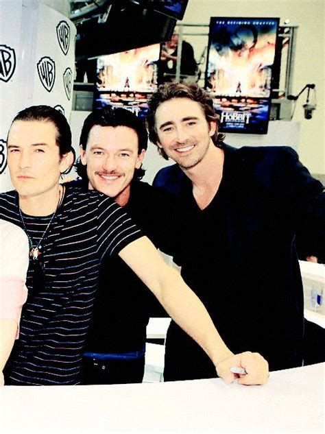 Orlando Bloom Luke Evans And Lee Pace Comiccon Lee Pace Lee Pace