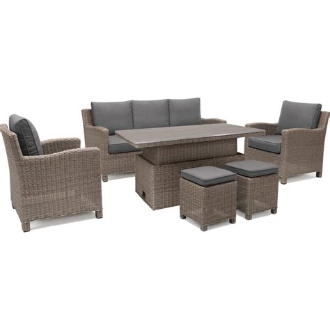 Kettler Palma Casual Dining 3 Seat Sofa Set With S Q Height Adjustable