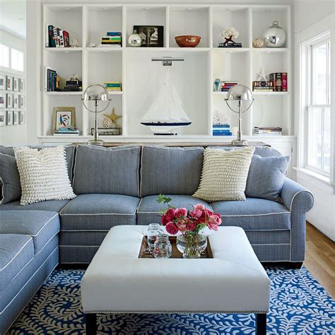 48 Living Rooms With Coastal Style Beachy Living Room Blue Living