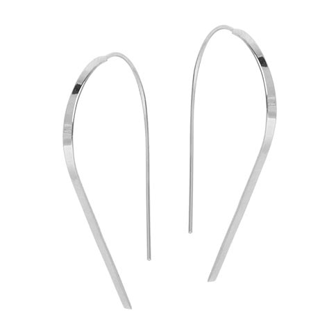 6 pairs threader earrings for women girls long chain earrings dangle earrings with dagger wisslotus. Ribbon & Wire Threader Earrings in White Gold | Borsheims