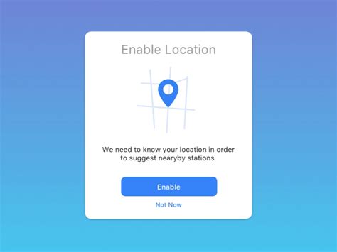 Enable Locations Services By Mudhit Khannawalia On Dribbble