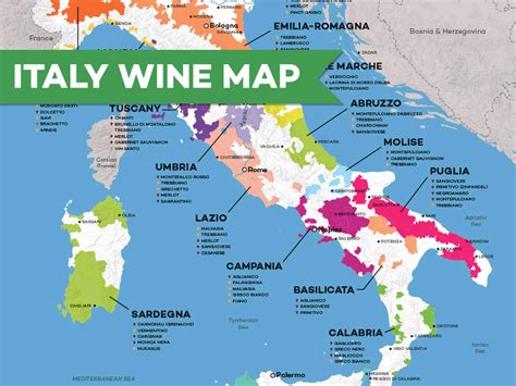 Map Of Italian Wine Regions Wine Folly Pinot Chardonnay Cabernet