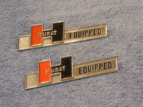 2 Vintage Hurst Equipped Emblems