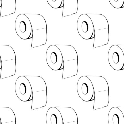 Premium Vector Toilet Paper Rolls Seamless Pattern