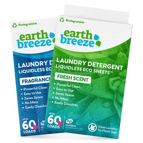 Eco-Friendly Laundry Detergent Sheets - 60-Pack | Earth Breeze