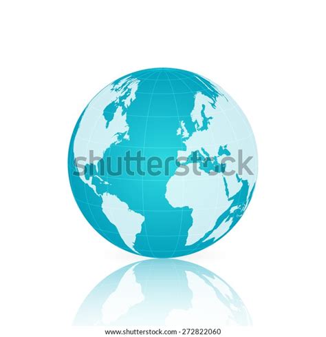 Illustration Colorful Blue World Globe Isolated Vector De Stock Libre