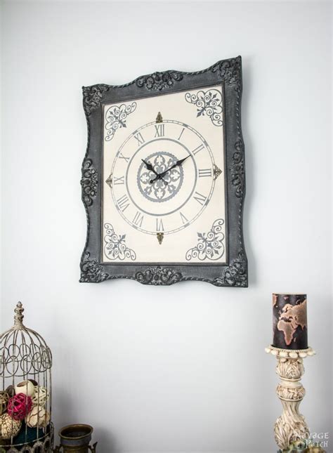 Ornate Frame To Wall Clock Diy Picture Frames Clock Ornate Picture