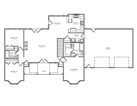 Split Bedroom House Plan D67 1528 The House Plan Site