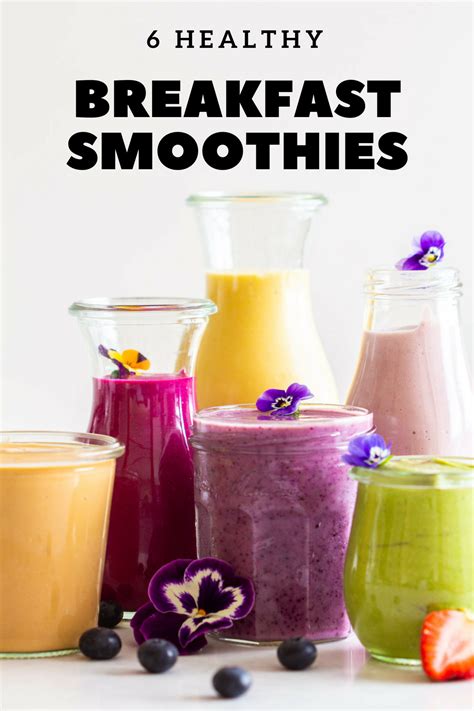 6 Healthy Breakfast Smoothies - Green Healthy Cooking