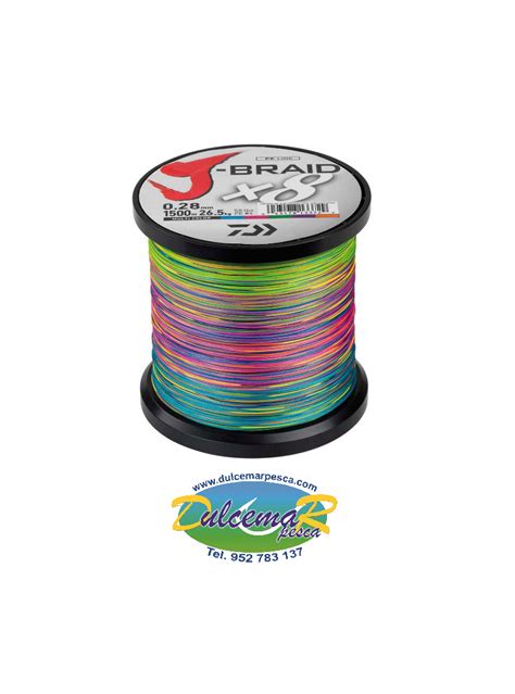 Trenzado Daiwa J Braid X8 Multicolor 1500 Metros