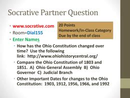 Use reference materials to find the appropriate information. Comparing Ohio and US Constitutions Answer Key