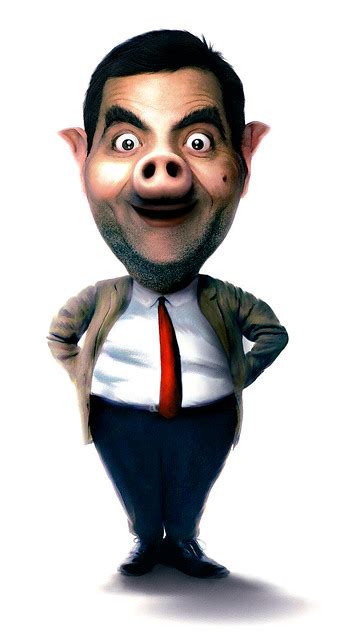 Bean goes to a department store and buys various items. Mr. Bean as Mr. Pig | More of my Creative Common images ...