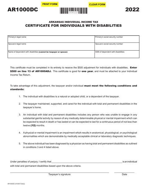 Form Ar1000dc Download Fillable Pdf Or Fill Online Certificate For