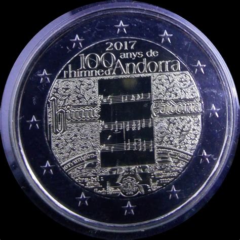 Andorra 2 Euro Münze 100 Jahre Hymne Andorras 2017 Euro Muenzentv