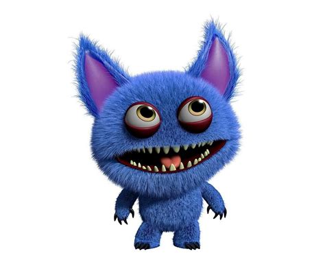 Fuzzy Monster Cute Monsters Cute Creatures 3d Cartoon