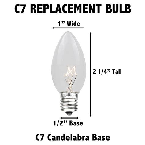 Multi Colored Led C7 Glass Christmas Bulbs Novelty Lights