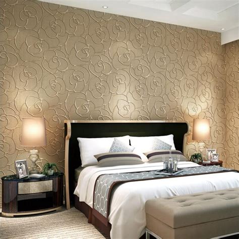 European Style Embossed Wallpapers Living Room