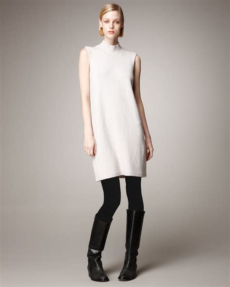 Lyst Rick Owens Sleeveless Cashmere Sweater Dress In White