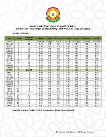 All equipment and tackles are available to rent or purchase on the site. Jadual Waktu Solat Selangor 2021 / 1442-1443H Muat Turun PDF