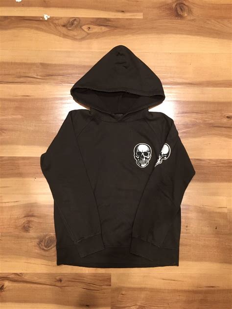 number n ine skull hoodie grailed