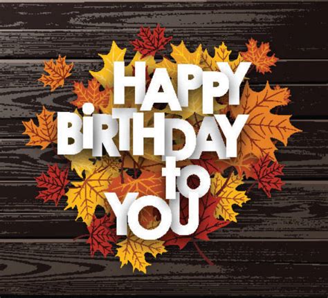 Autumn Birthday Illustrations Royalty Free Vector Graphics And Clip Art