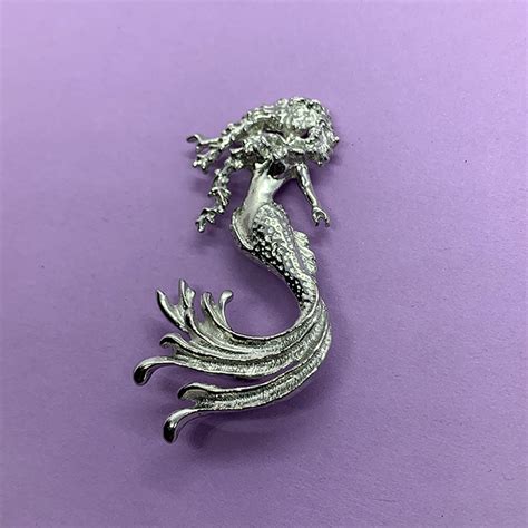 Mermaid Pin Maurice Milleur Handcrafted Pewter Jewelry And Home Decor