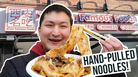 nyc s legendary noodle chain xi an famous foods hand ripped noodles youtube