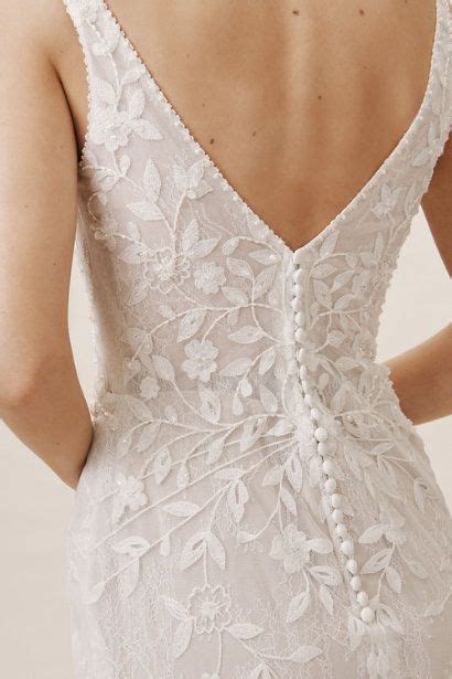 Nude Ivory Claremont Gown Bhldn Wedding Dresses Embroidered