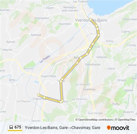 675 Route Schedules Stops And Maps Yverdon Les Bains Gare‎→chavornay