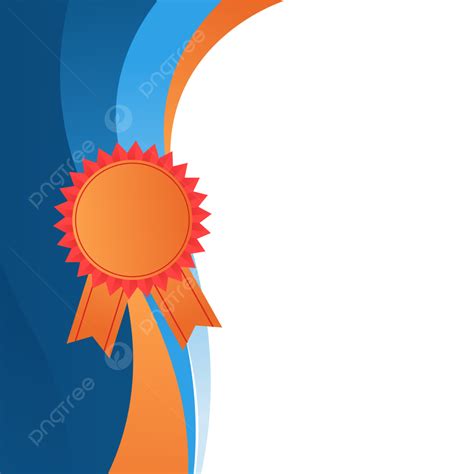 Certificate Ribbon Vector Hd Png Images Certificate Background Orange