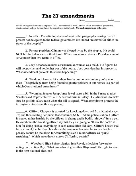 15 Best Images Of Amending The Constitution Worksheet Constitution