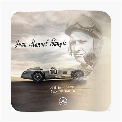 The 300 slr's was driven by fangio and moss at first and second place. Juan Manuel Fangio Posters | Redbubble