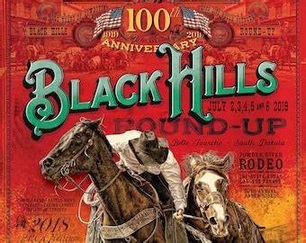 St Black Hills Round Up Rodeo Poster Etsy
