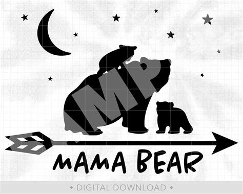 Mama Bear Svg Mama Svg Momma Bear Svg Mommy Svg Mothers Etsy