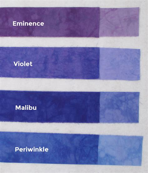 hand dyed fabric shades pack periwinkle