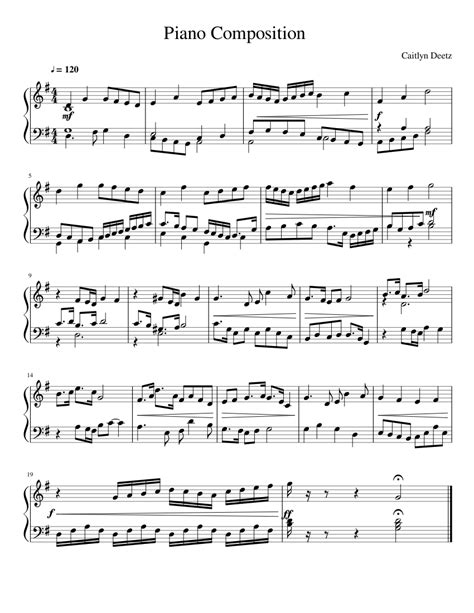 Piano Composition Sheet Music For Piano Solo